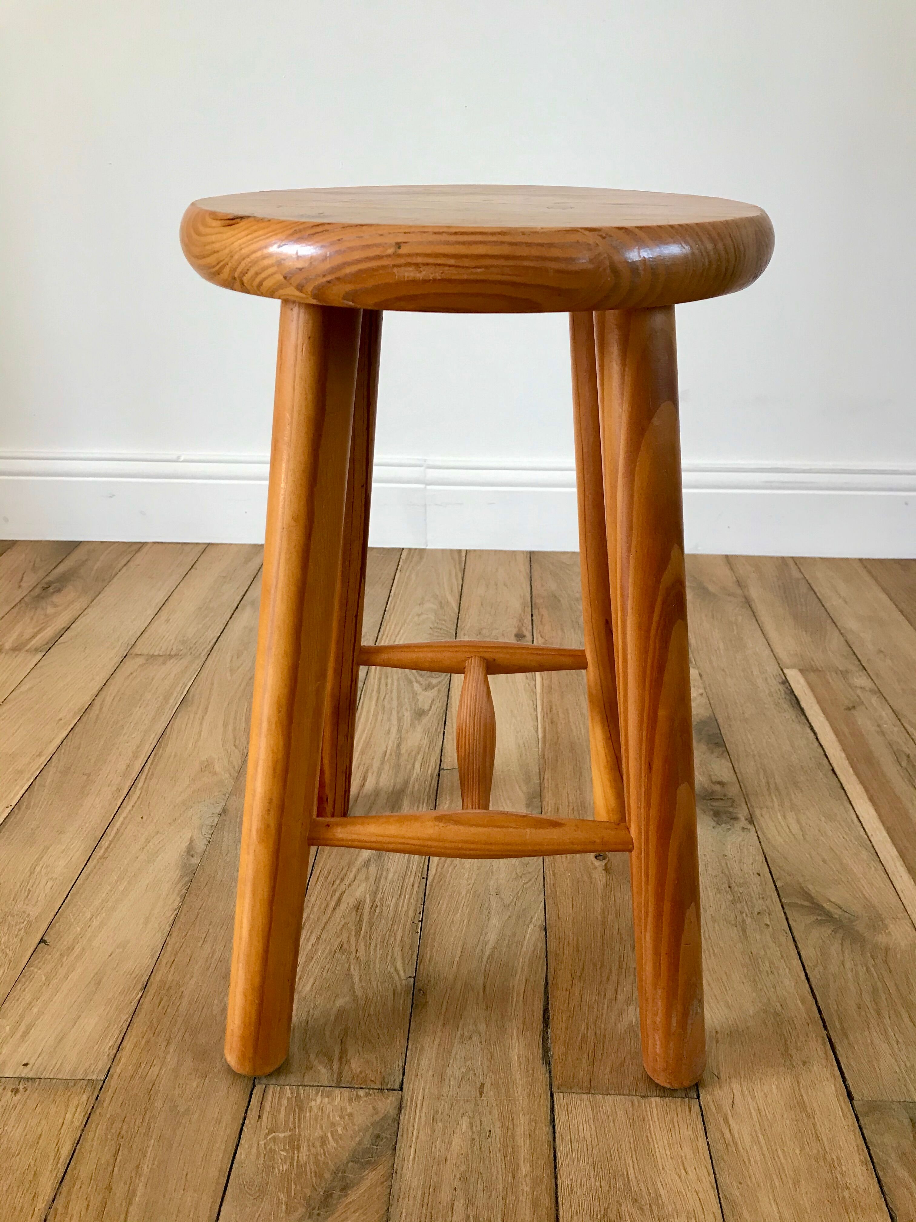 small pine stool 60s