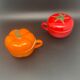 Sotable cup duo with tomato and pumpkin lid