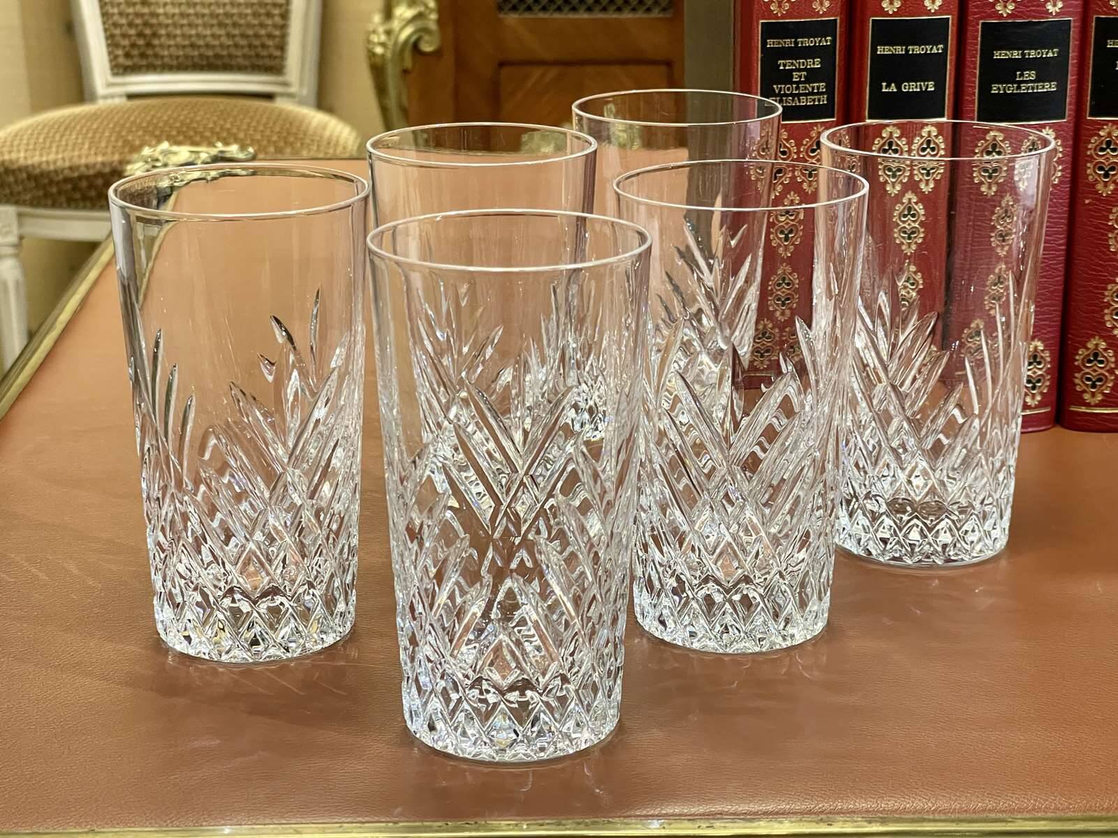Set of 6 orangeade glasses in Sèvres crystal