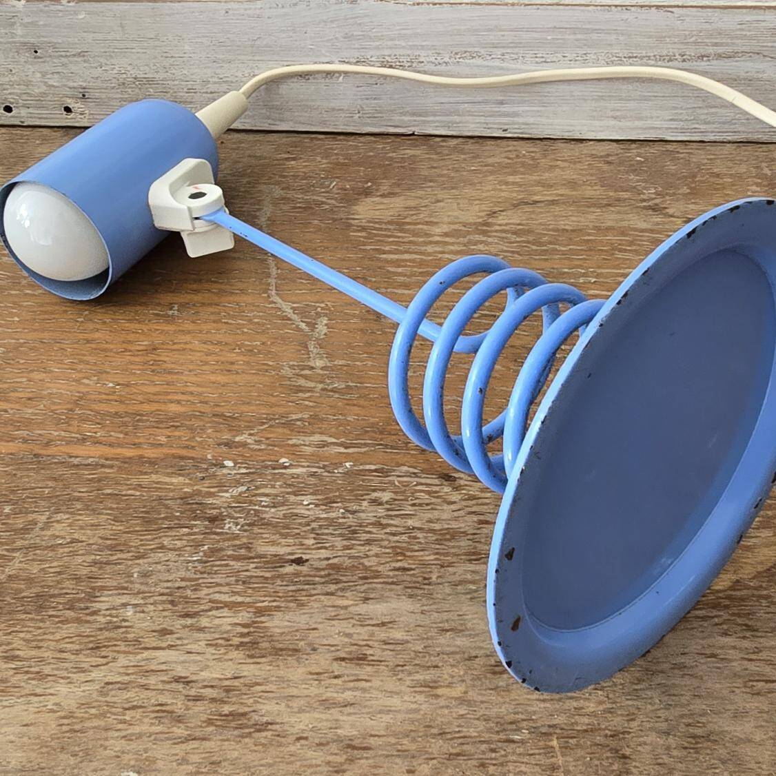 Space Age lamp in blue metal – 70s