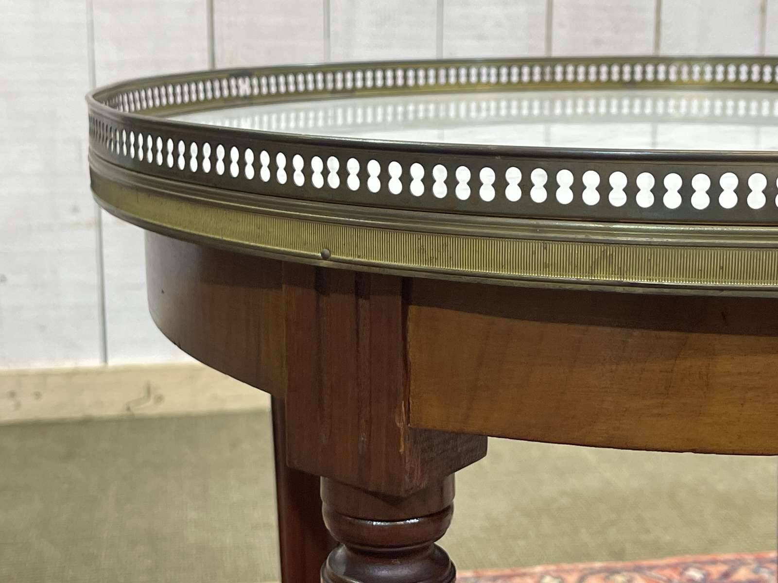 Louis XVI style bouillotte pedestal table from the 1950s