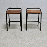 Pair of modernist stools, France, 1960s