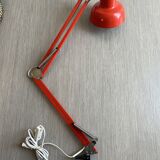 Vintage orange articulated desk lamp