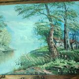 Oil painting on canvas c. inness