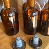 Lot de petits bocaux bocal pharmacie