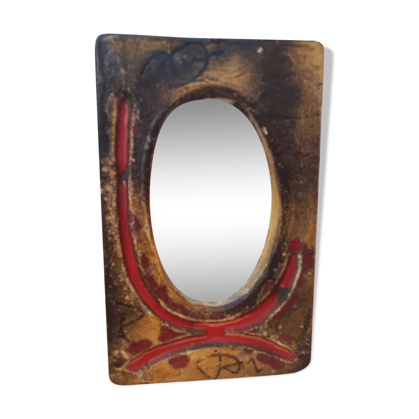 Miroir en céramique Galerie Palissy 24x16cm