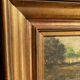 Antique painting from the late 19th century - Oil on panel in the Barbizon style.