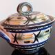 Quimper keraluc / covered ceramic pot / hand painted