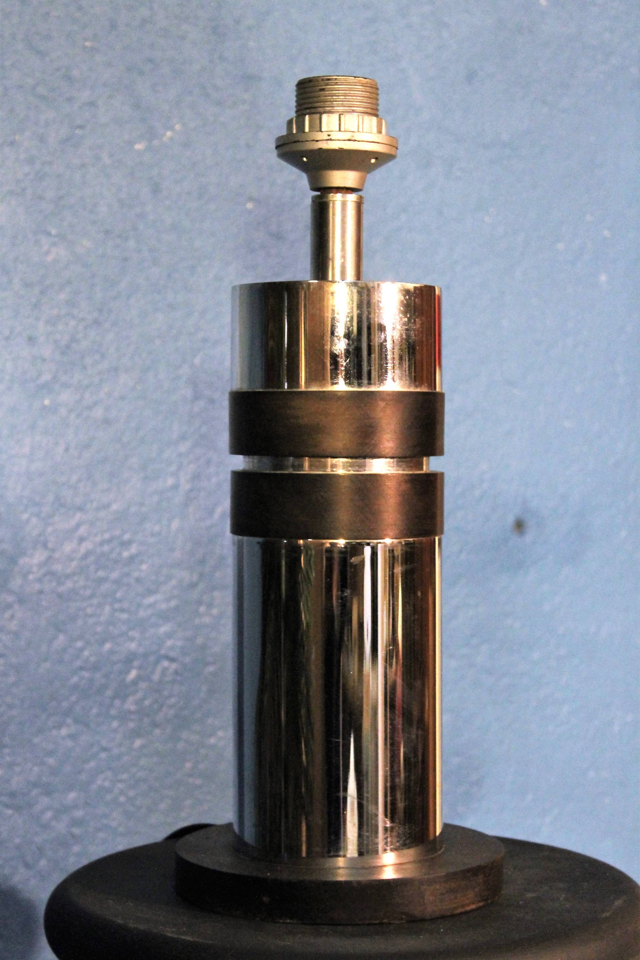 Metal & wood lamp 1970s