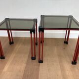 2 vintage nesting tables 1980