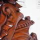 Antique Baroque Wall Mirror in Carved Mahogany