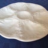 Set of 2 French vintage plates in gien white dabbling