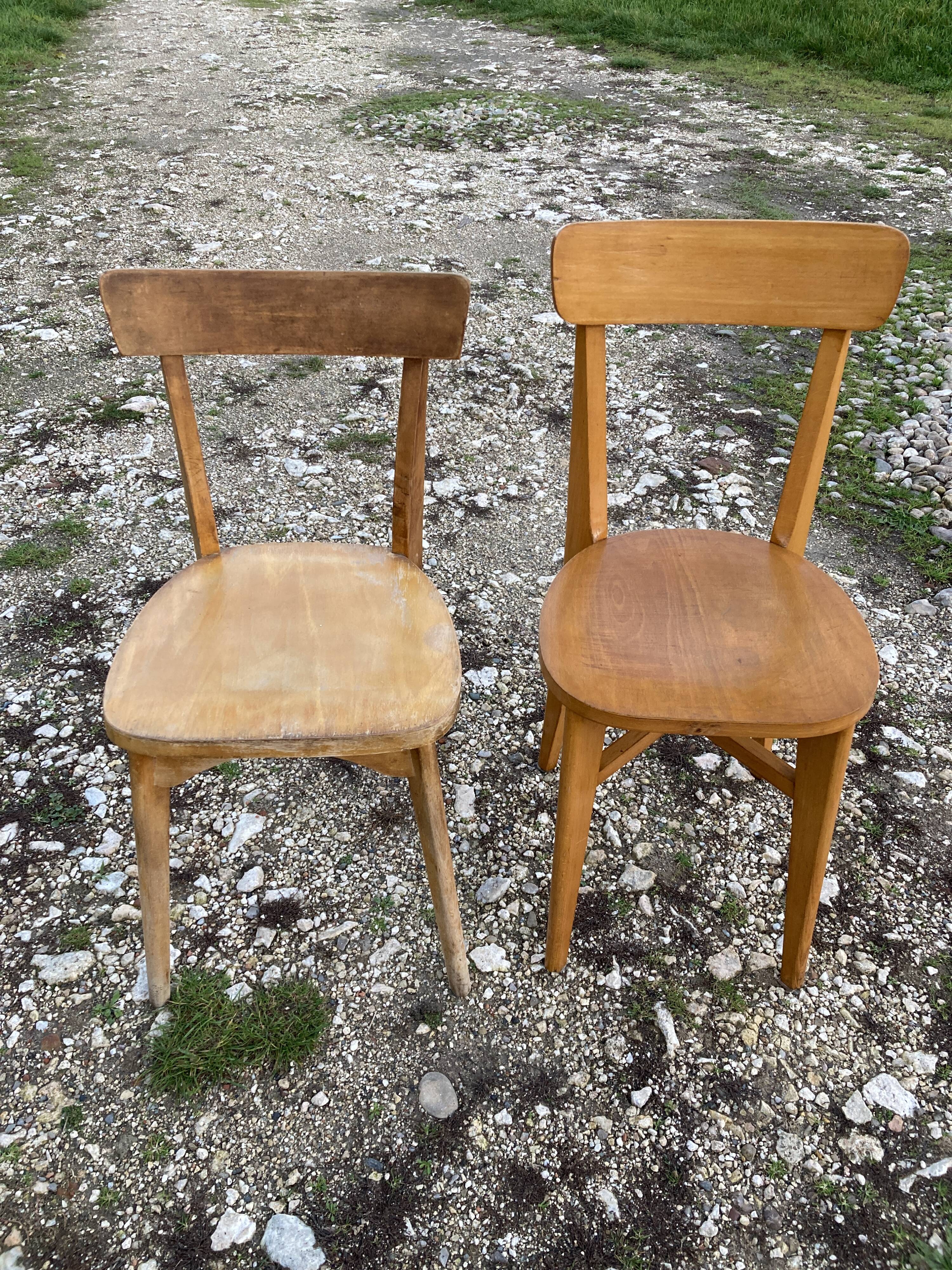 Ensemble de 4 chaises de bistrot luterma, estampillées