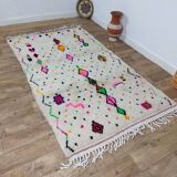 Handmade wool Berber rug 247 X 140 CM