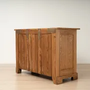 Antique German Pine Art Nouveau Cabinet with Two Drawers, circa 1910