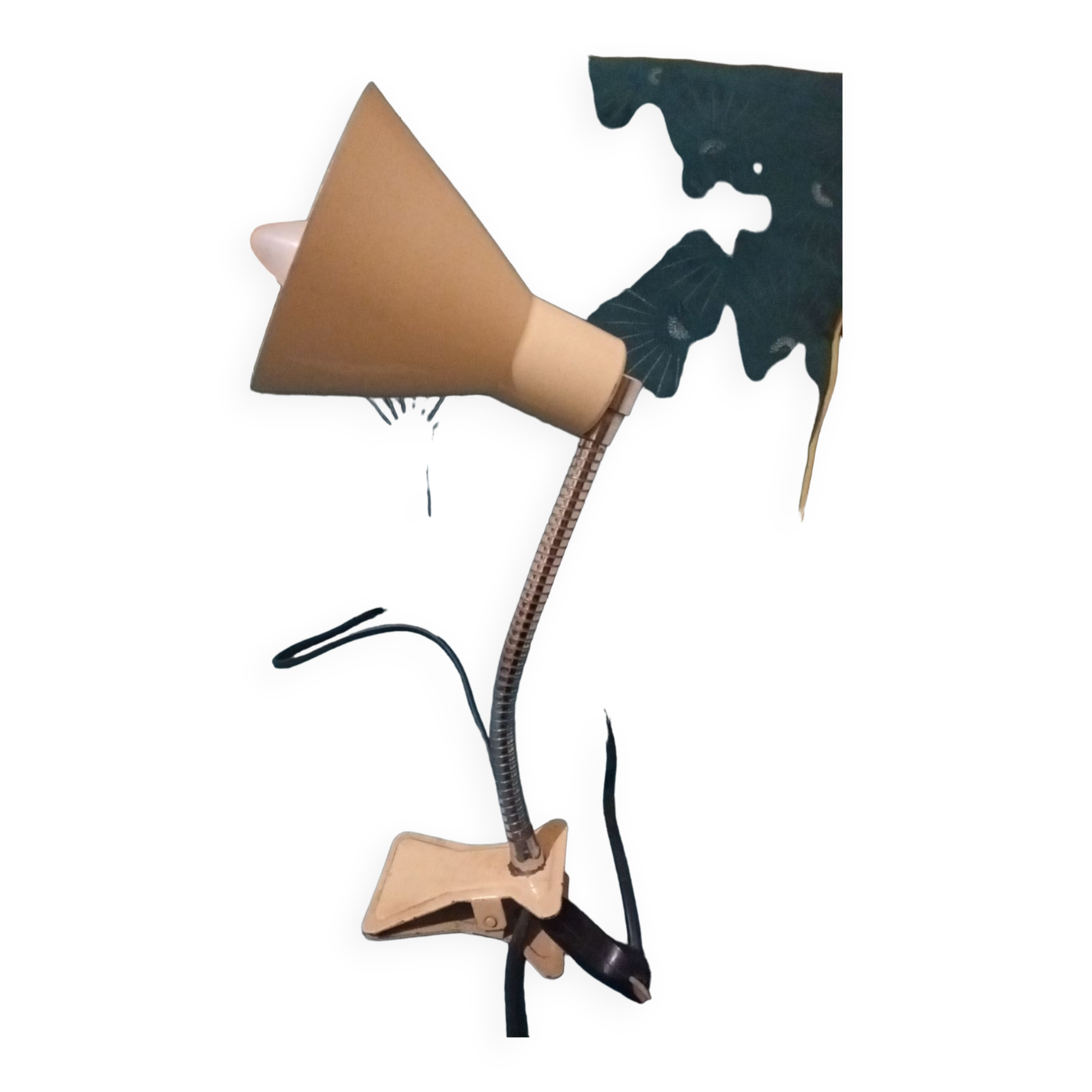 Vintage clip-on desk lamp
