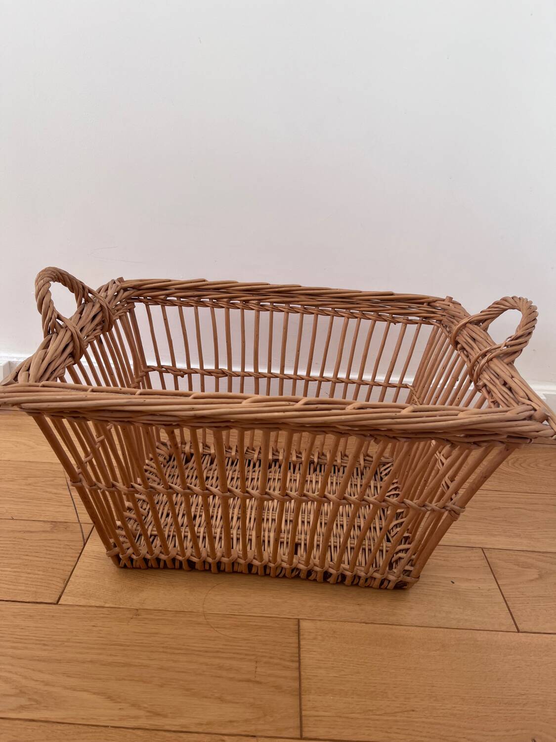 Rattan laundry basket