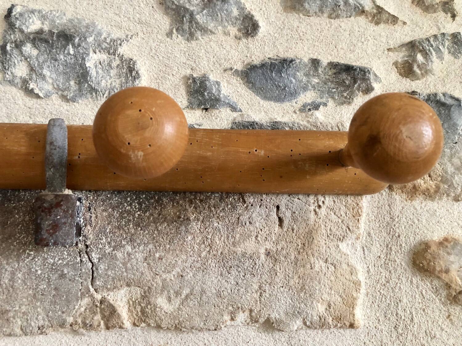 Antique wooden coat hook