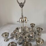 Old egg tree silver metal
