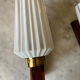 Pair of Scandinavian sconces in brass and opaline teak