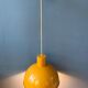 Yellow enamel pendant lamp by Joe Hammerborg for Fog & Mørup