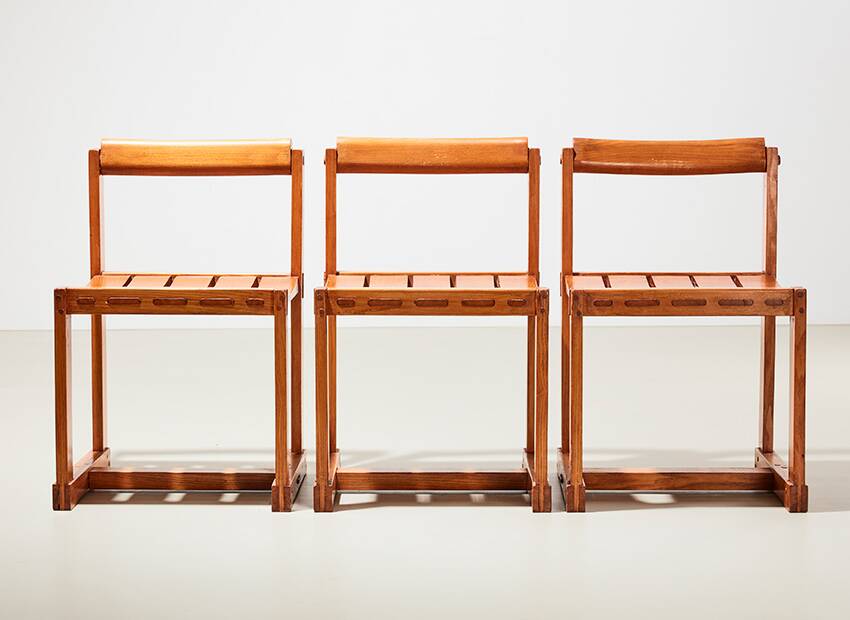 Edvin Helseth (attrib.) Set of 3 Dining Chairs in Pine Norway 1960s