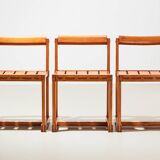 Edvin Helseth (attrib.) Set of 3 Dining Chairs in Pine Norway 1960s