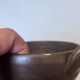 Pair of 2 handmade stoneware bowls, 20th century