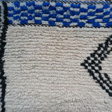Old azilal carpet blue and white