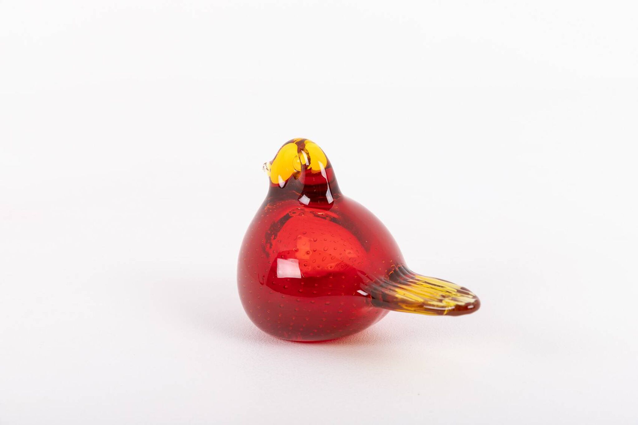 Sculptures d'oiseaux en verre artistique suédois de Bergdala, années 1970.