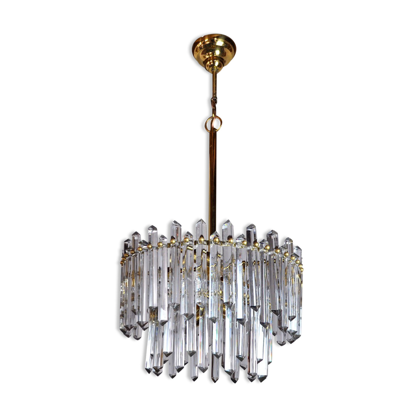 Venini chandelier for Carmer, 2 levels Italy 1970