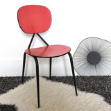 Red formica chair from the 1960s