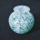 🌊 Speckled blue-green blown glass vase — vintage style