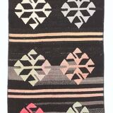 2x7 Salmon Beige Vintage Kilim Runner Rug, 64x226Cm