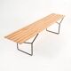 Mid-century slatted bench by Harry Bertoia for Knoll International, USA, 1960s.