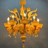 Large Venetian Murano Glass Chandelier 10 Lights 1950’s