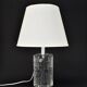 Mid-century solid crystal structured table lamp by Willem Heesen for Royal Leerdam
