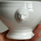 4 white porcelain bowls