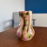 Heron and lily pitcher, St Clément factory, 1920s - vintage water carafe