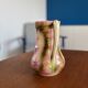 Heron and lily pitcher, St Clément factory, 1920s - vintage water carafe
