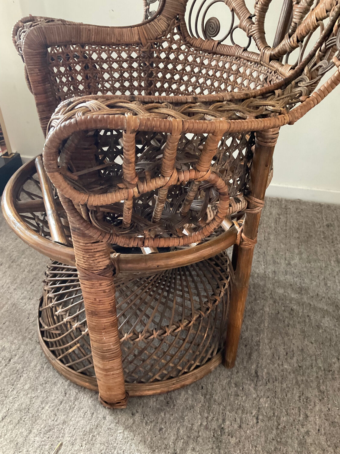 Fauteuil Paon Emmanuelle des années 60