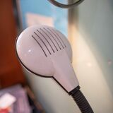Rabbit Tanaka Gooseneck desk lamp, black and white by Kyoji Tanaka 1985, Hong Kong