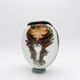 Sculptural Vase Robert Pierini Studio Glass 1994 Signed - Copper & Gold