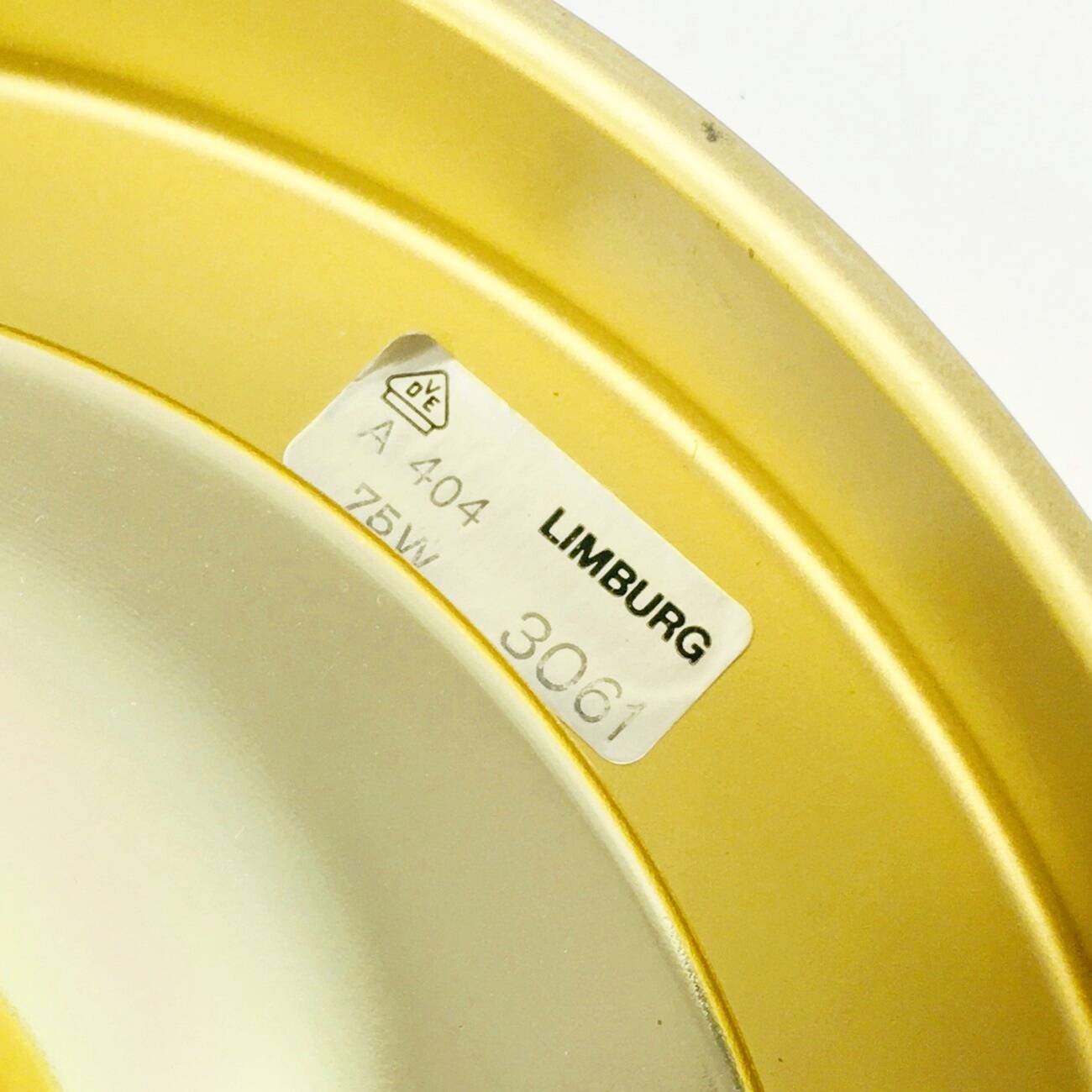 Mid-Century Glass & Brass Ceiling Light from Limburg, Germany, 1960s