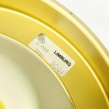 Mid-Century Glass & Brass Ceiling Light from Limburg, Germany, 1960s