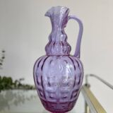 Grand pichet en verre d’Empoli violet