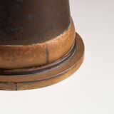 Scandinavian tapered copper and brass table lamp