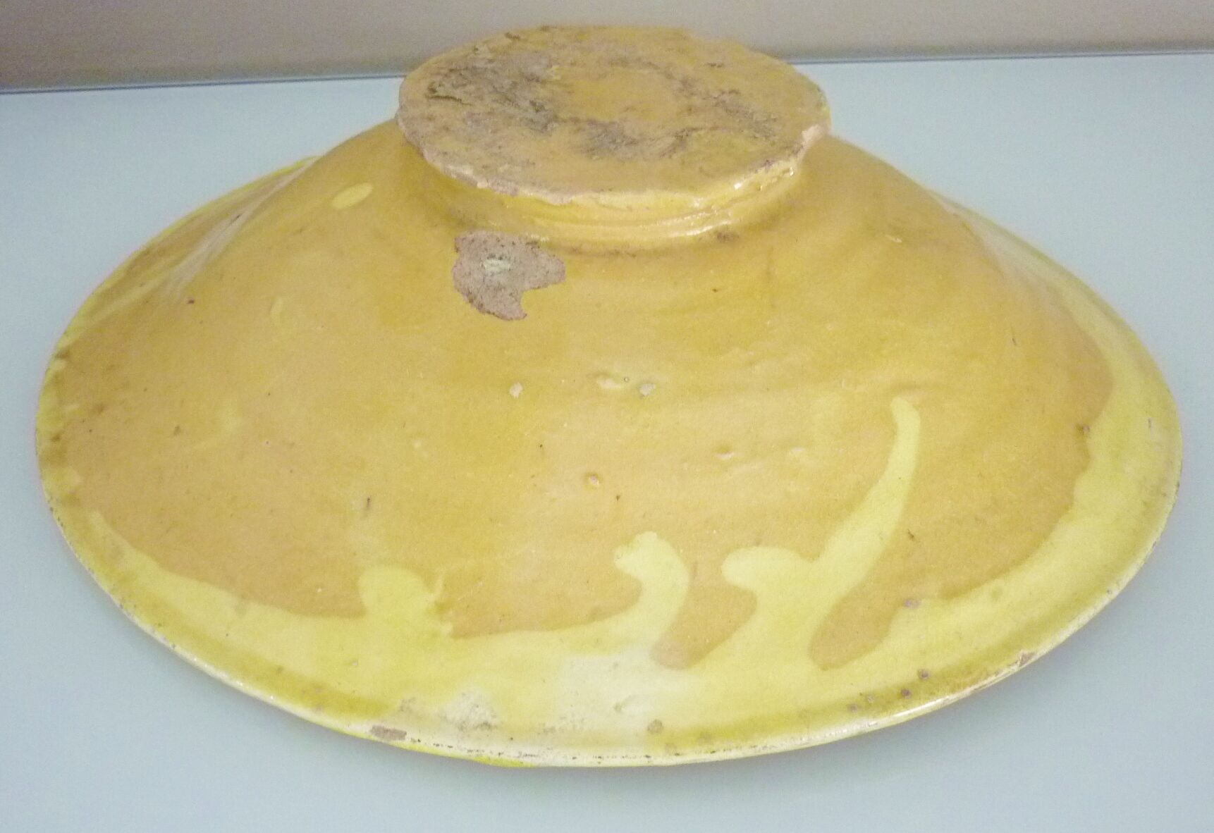 Dish, old omelette turn, nineteenth, glazed terracotta, south of the France