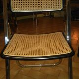 Cannage and chrome chair