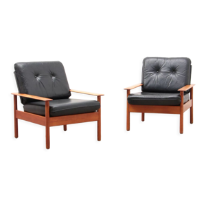 Fauteuils vintage noir